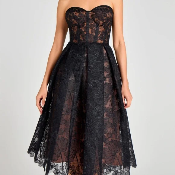 nadine merabi olivia black dress NWT!